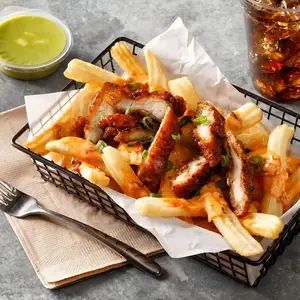 Chicken loaded fries